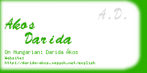 akos darida business card